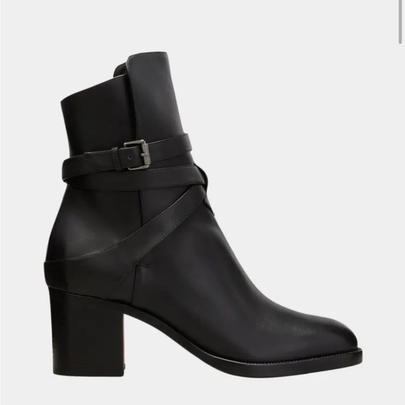 Christian Louboutin Black Ankle Boots with Red Soles - Picture 2 of 12